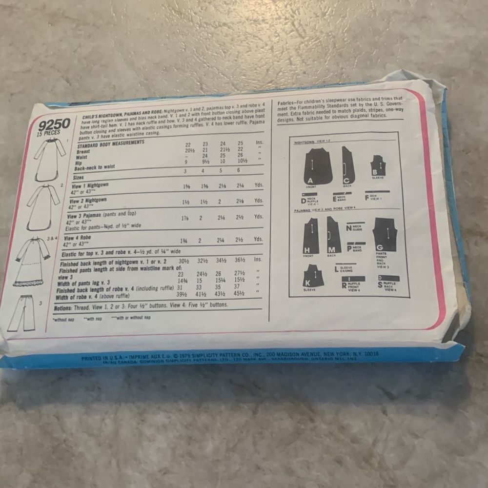 2 Simplicity Youth Pajama Patterns - Picture 5 of 5